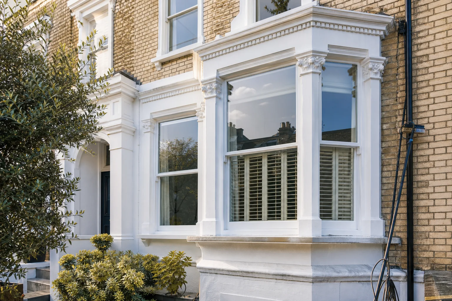 Pure-water exterior window cleaning detail for properties in Bracknell