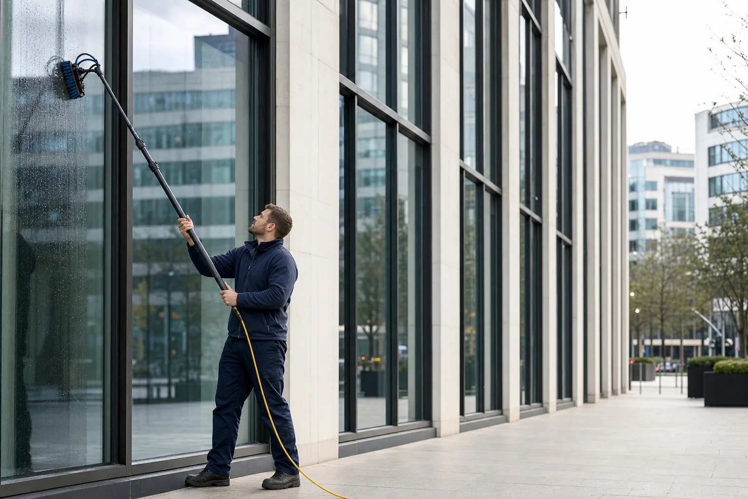 Professional water-fed pole window cleaning in Hackney Wick