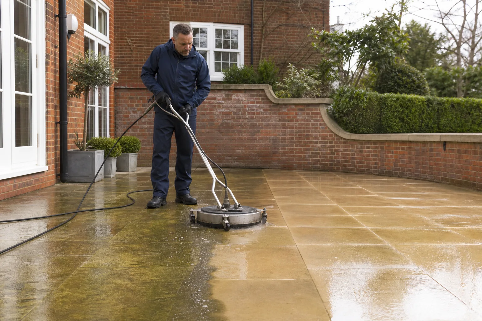Illustration for Can every patio be pressure washed?